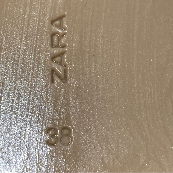 ZARA WOMAN Sz 38 Leather  Dark Blue 2.5” Platform Slip On Espadrille NWT - Picture 10 of 11